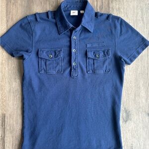Michael Bastian x Uniqlo Blue Polo Shirt
